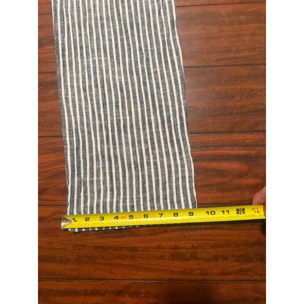 Reformation Blue White Striped Linen, rayon  Blend Wide Leg Pants  Size 10